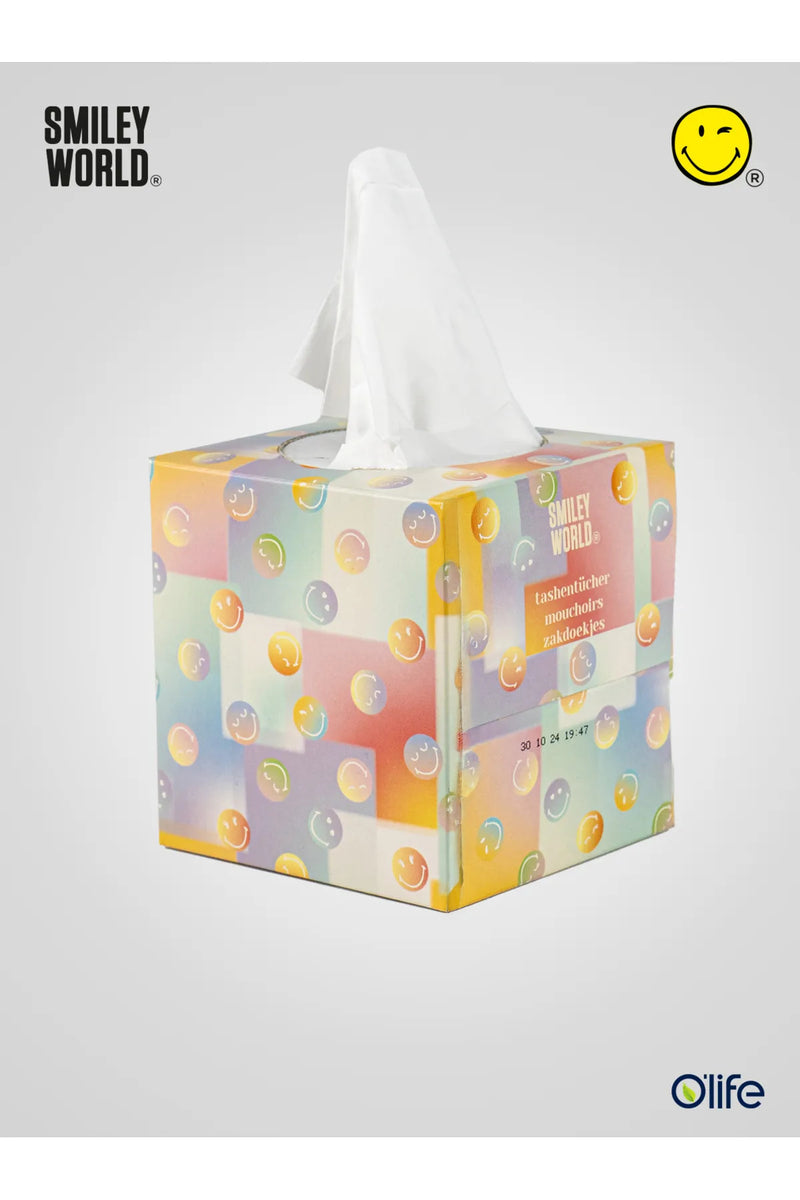 SMILEY WORLD SmileyWorld Küp Kağıt Mendil - Ultra Yumuşak, Estetik Tasarım, 48 Yapraklı Pratik Kullanım