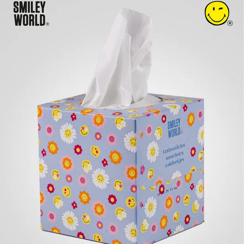SMILEY WORLD SmileyWorld Küp Kağıt Mendil - Ultra Yumuşak, Estetik Tasarım, 48 Yapraklı Pratik Kullanım