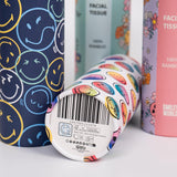 4'lü Silindir Yüz Mendili – Renkli Tasarımlar, 4 Katlı, Bardaklık Uyumu